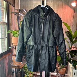 EUC COMINT Genuine Leather Coat